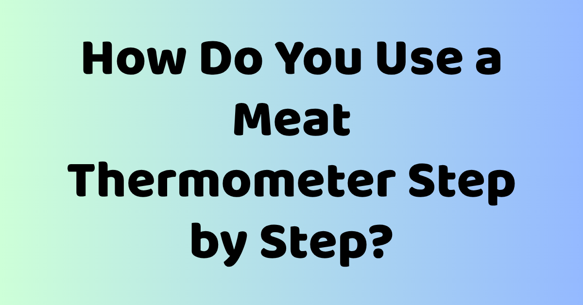 How Do You Use a Meat Thermometer Step by Step?