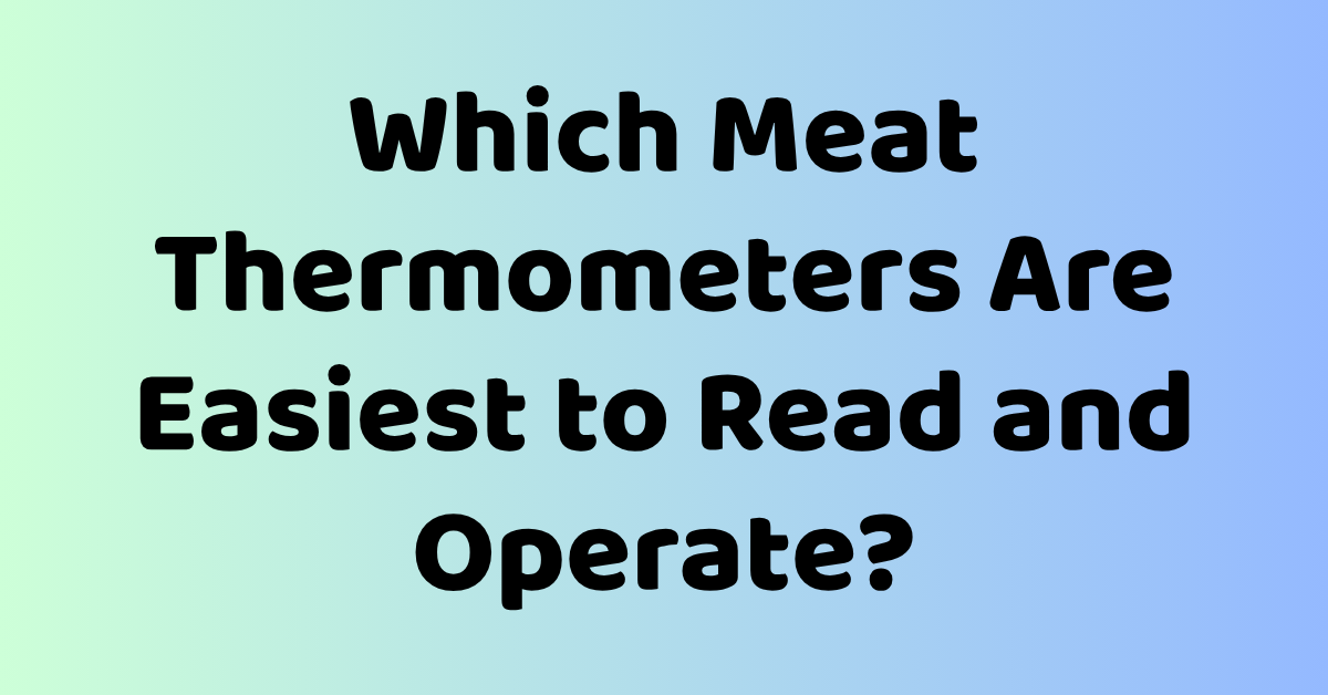 Which Meat Thermometers Are Easiest to Read and Operate