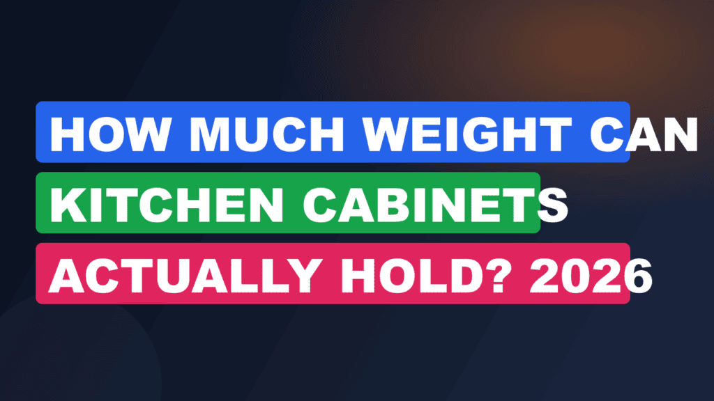 How Much Weight Can Kitchen Cabinets Actually Hold? 2026