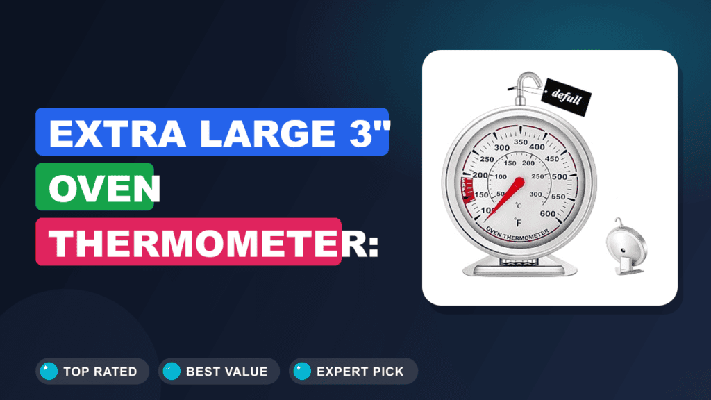 Extra Large 3" Oven Thermometer: Easy-Read Dial for Pros