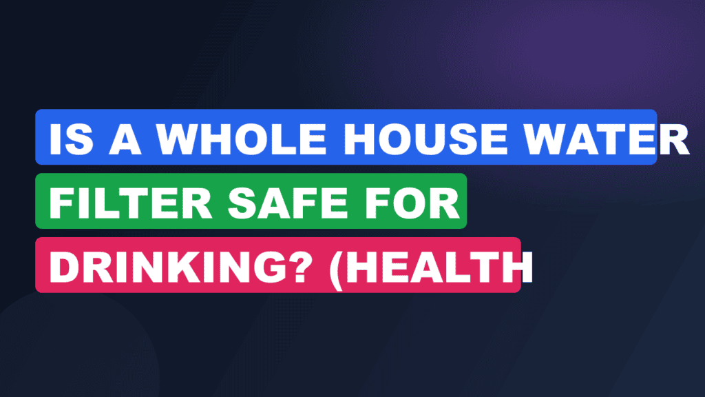 Is a Whole House Water Filter Safe for Drinking? (Health Guide)