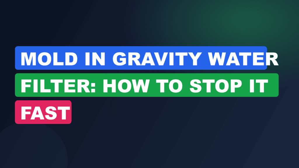 Mold in Gravity Water Filter: How to Stop It Fast