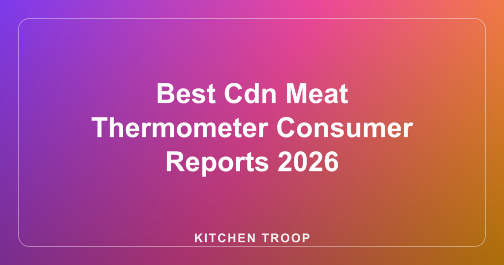 Best Cdn Meat Thermometer Consumer Reports 2026