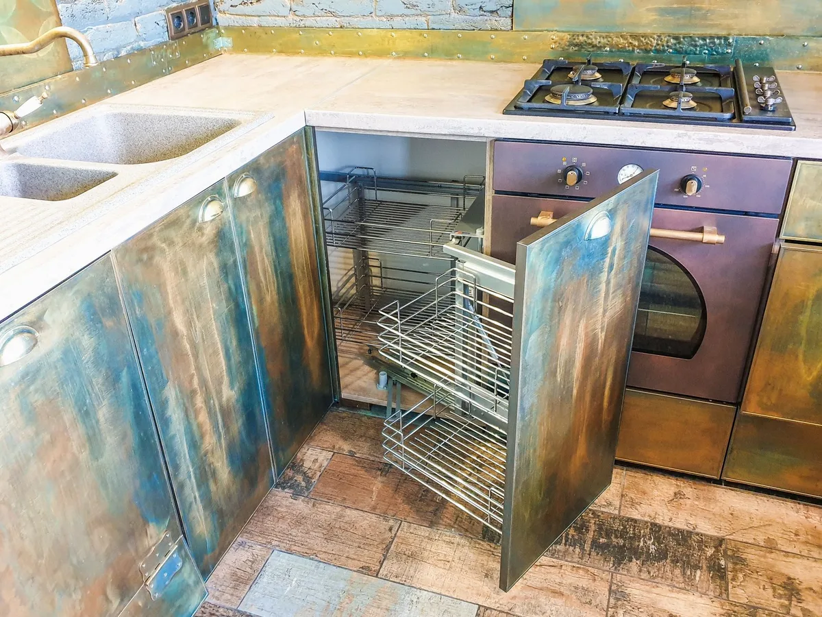 Cabinet pulls installed on kitchen cabinets