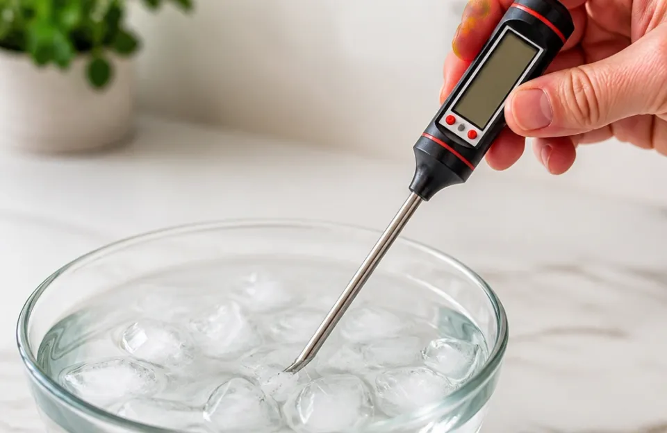 Calibrating your thermometer with ice water