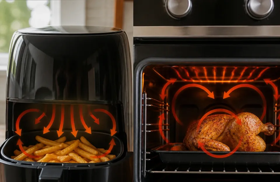 How the heating mechanics differ between these two appliances
