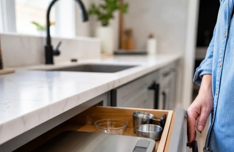 Storage realities in small versus large kitchens