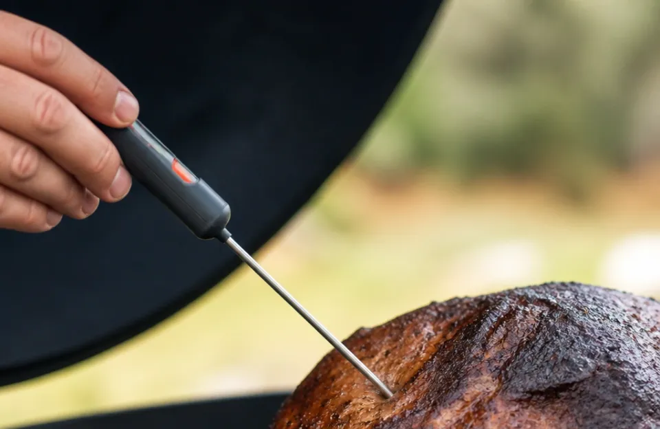 The physics behind measuring meat temperature