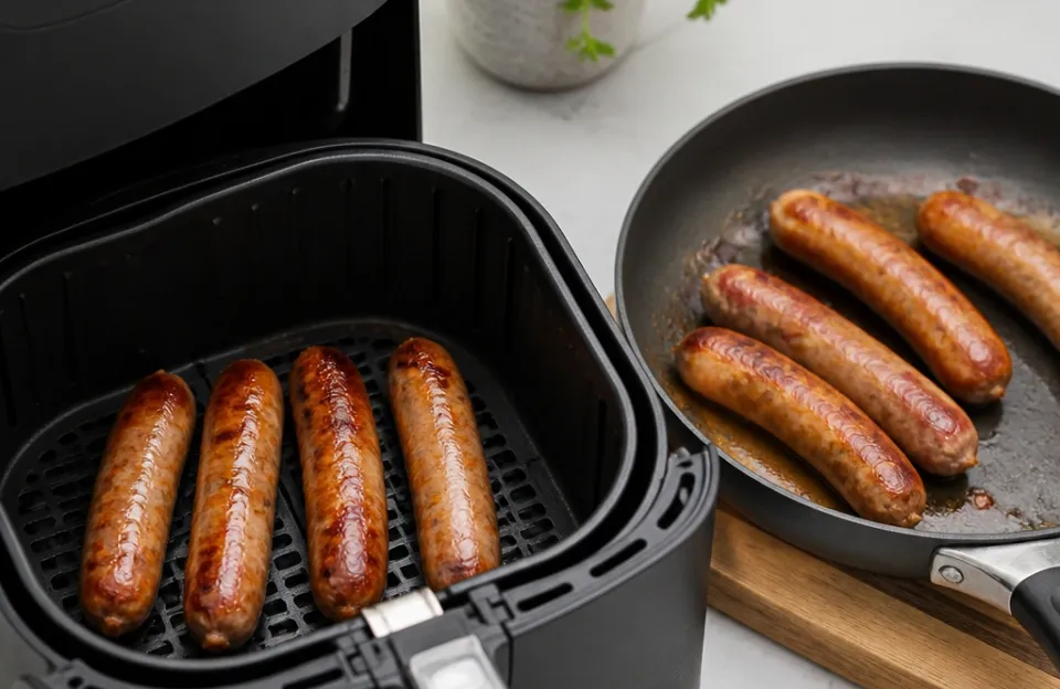 Why the air fryer sausage method beats the skillet