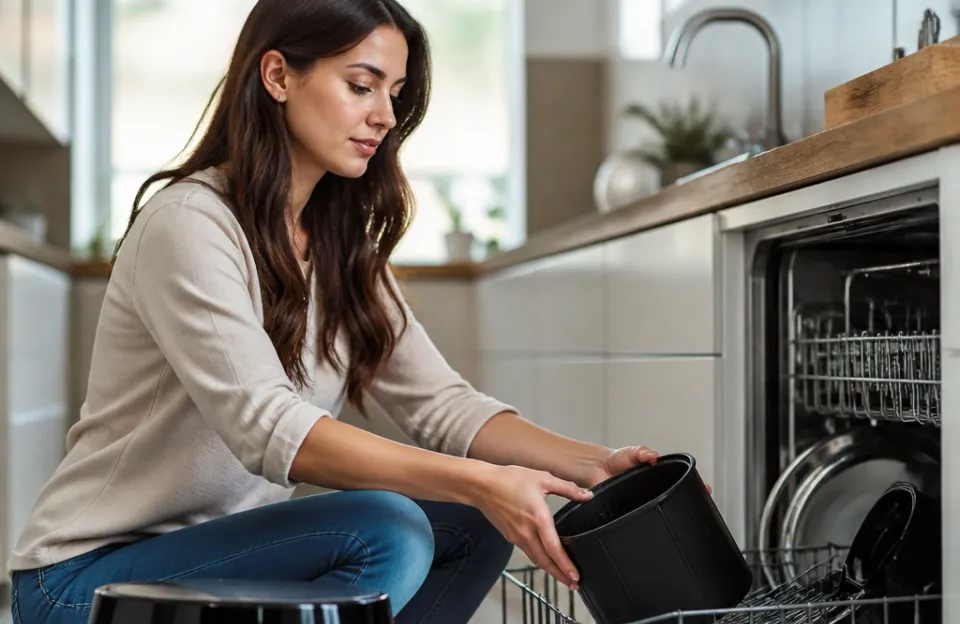 Why the main air fryer unit stays out of the dishwasher